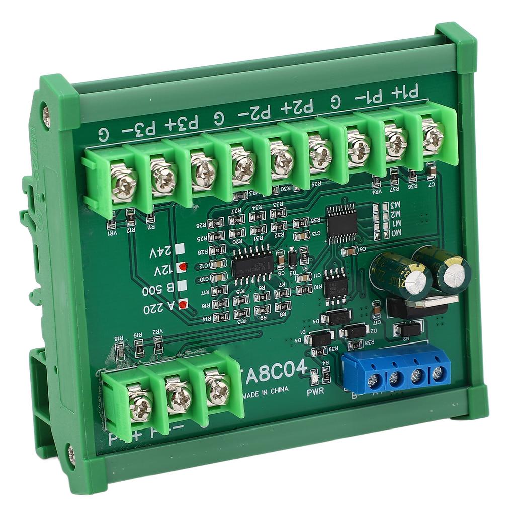 Temperature Sensor Module Resistance Collection PT100 RTD RS485 with Guide Rail Housing A220(  40 celsius  to +220