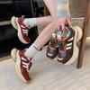 Fashion trend platform casual shoes 2025 spring and summer new rubber soft sole non-slip heightening lace-up dad shoes women