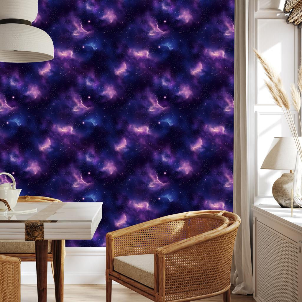 Watercolor Galaxy Navy Blue and Indigo Wallpaper, Indigo Background 50x1000