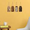4pcs Coffee Can Shape Wooden Coffee Hanging Sign Wall Slogan Sign  Party Decor