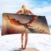 Phoenix Print Beach Towel Microfiber Oversized Travel Towels Lightweight Compact Beach Accessories for Swimming Camping Holiday