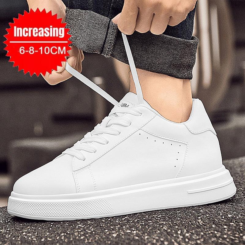 6cm 8cm 10cm Witte Lift Schoenen Mannen Verhogingszool Schoenen Mannen Platform Mannen Sneakers Verborgen Hoogteverhoging Sport Casual Schoenen