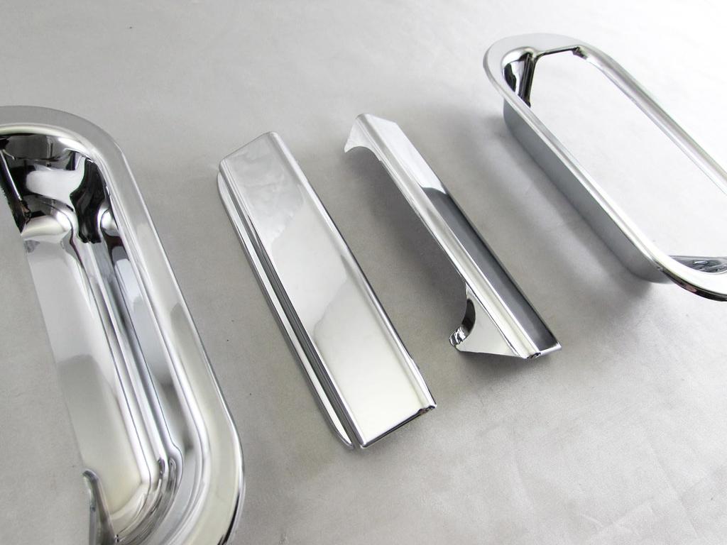 BRIGHTZ Mitsubishi Fuso New Canter Chrome Door Handle Covers and Knob Plate Set [TRUCK-S-082] for Mitsubishi Fuso New Canter