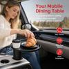 Round Car Cup Holder Tray Multifunctional Vehicle Cup Holder Side Table  Car Cup Tray