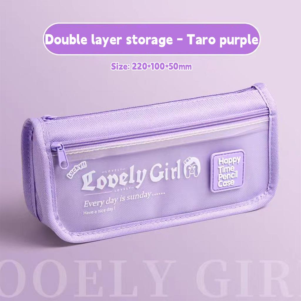 Large Capacity Transparent Pencil Case Student Pencil Box Ins Simple Korean Pen Bag School Office Supplies Stationery