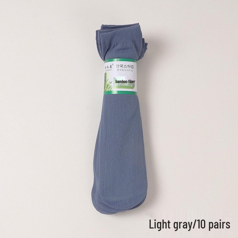 Men's Cool Breathable Mid-Calf Silk Socks - Middle-Aged & Elderly