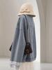 Women's Light Blue Denim Jacket with Lace Trim - Sweet Style, Stand Collar, Short Fit with Tag