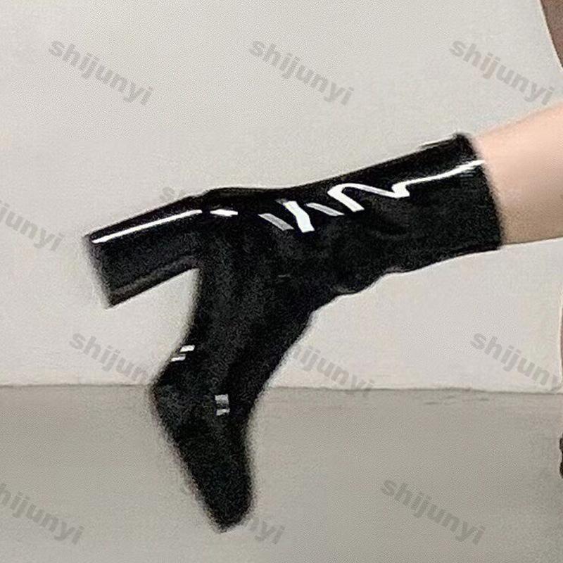 Women's High Heel Ankle Boots Square Toe Patent Leather Zipper Short Boots Woman Solid Color Chunky Mid Heel Botas Mujer