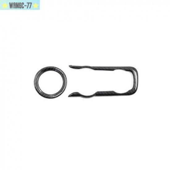 For Honda Fit Jazz 2014-2017 Carbon Fiber Console AC Button Control Frame Trim