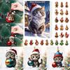 Christmas Cat Themed Acrylic Advent Calendar With Hanging Ornaments For Holiday Decor And Gift Giving