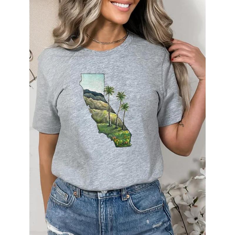 

Летняя графическая футболка с короткими рукавами и 3D-принтом, женская модная одежда, топы S