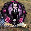 1PC Gothic, Roses Umbrella-8-Rib Reinforced, Automatic Open, Lightweight & Durable, Cute Fashion Accessory for Outdoor-K1308