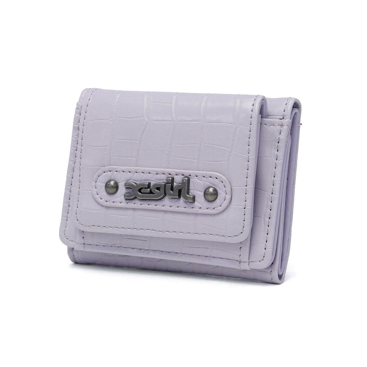 Mills Logo Faux Croco Mini Wallet 105254054018 LtPURPLE ONE SIZE [X-girl]