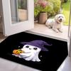 1pc Flannel Halloween Cute Pumpkin Doormat, Soft, Comfortable, and Non-Slip Rug, Machine Washable and Fade-Resistant. Suitable for Living Room, Bedroo