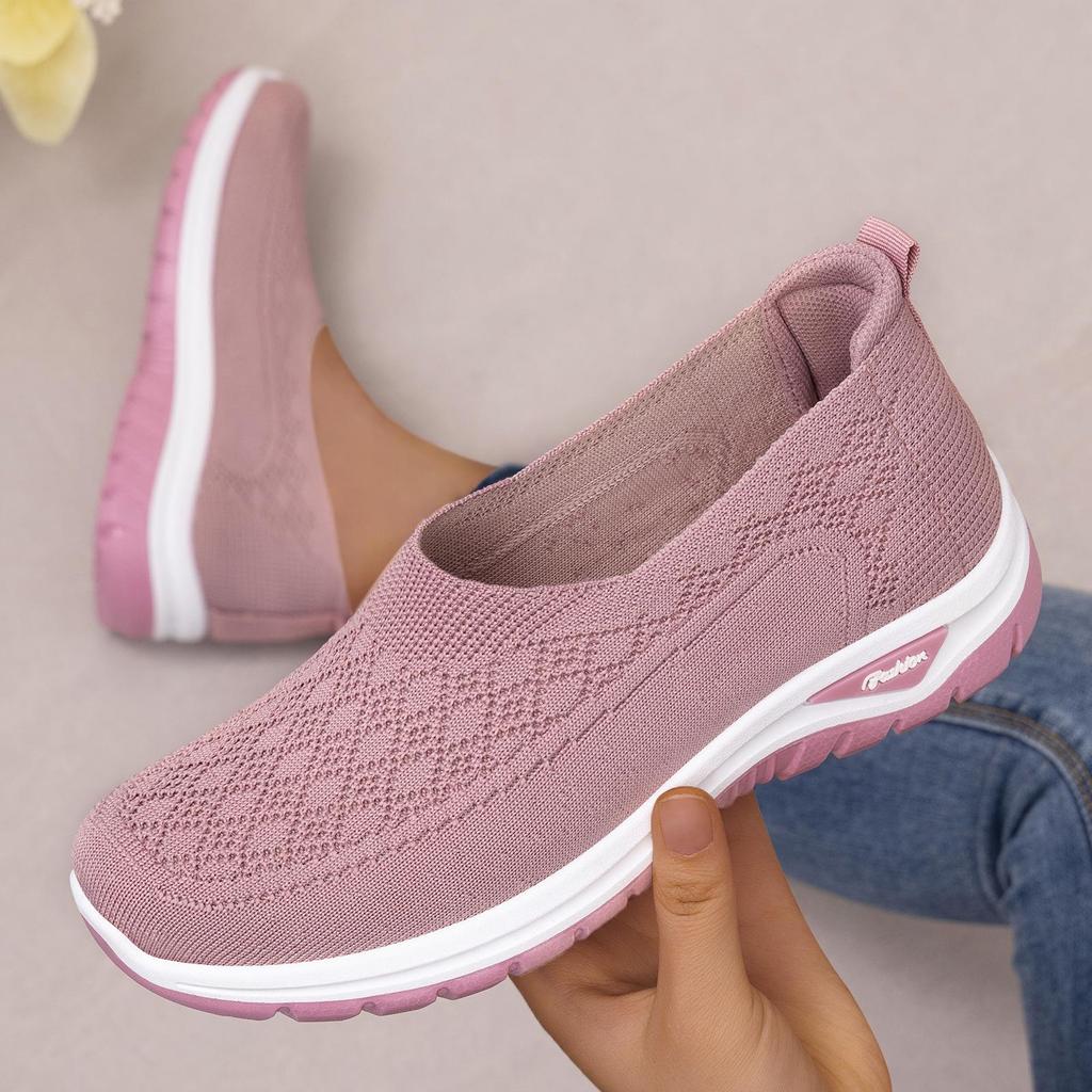 Damenschuhe, Große Größen Freizeitschuhe, Atmungsaktive Sportschuhe aus Mesh, Einschalige Leichte Babyschuhe, Weichsohlige Einzelschuhe zum Gehen