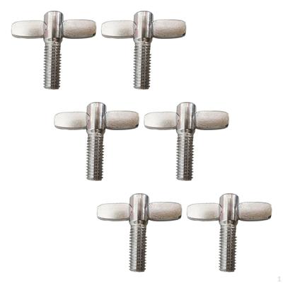 6x șuruburi cu aripă pentru suport de chimbal Lungime 20 mm Piese pentru instrumente de percuție metalice cu eliberare rapidă pentru tobe