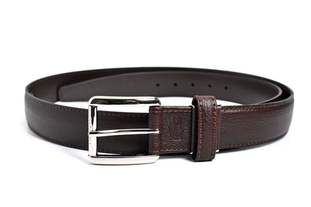 Cowhide Business Belt LB84560 Dark Brown Free Size To Waist Size [Lacoste] Men's (Up 95cm)