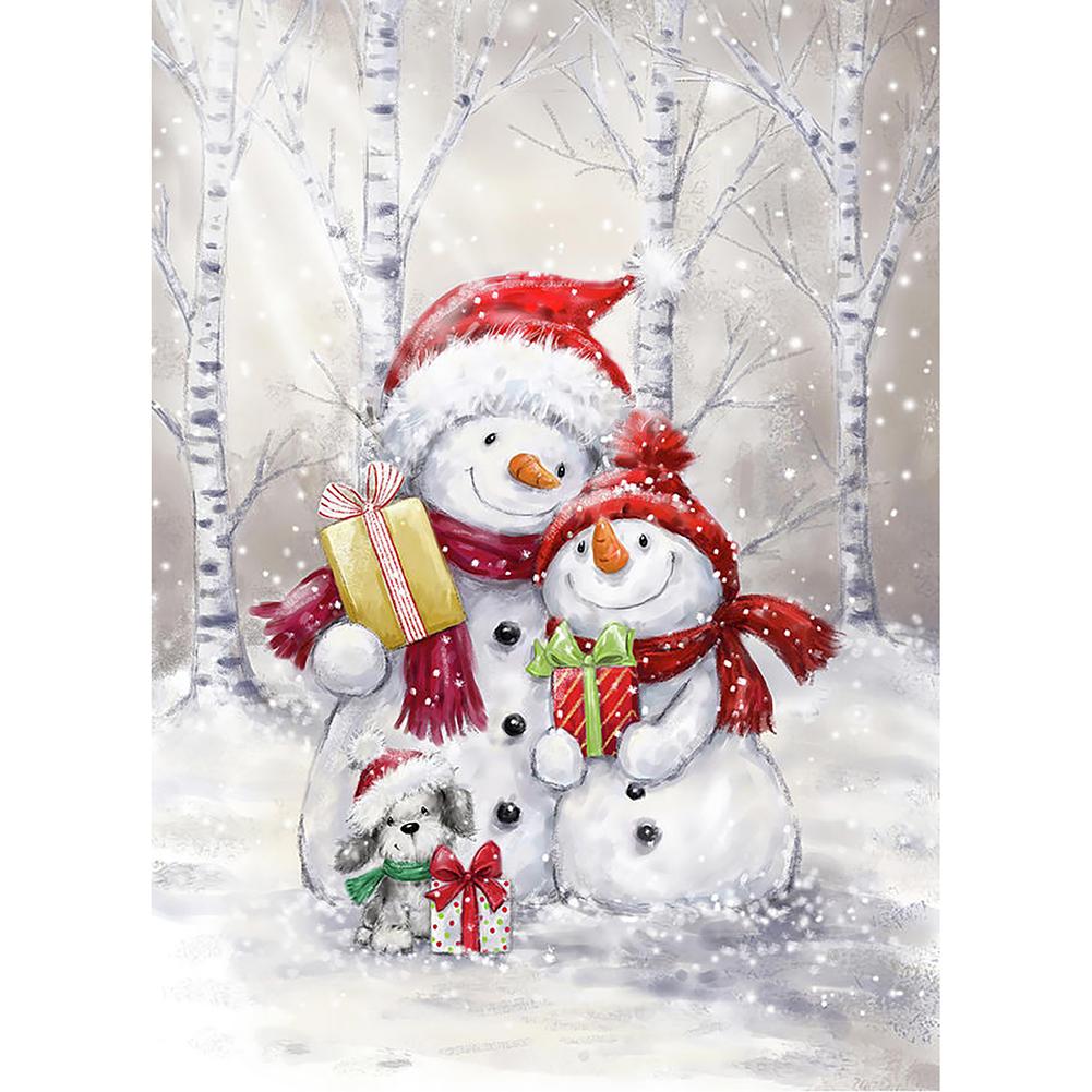 

Полный набор сверл для алмазной живописи, YEESAM ART Ice World, Рождественский снеговик, 5D DIY Diamond Art