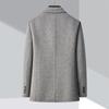 Lined woolen business casual men's double-sided wool men's coat woolen coat removable double-sided winter lapel