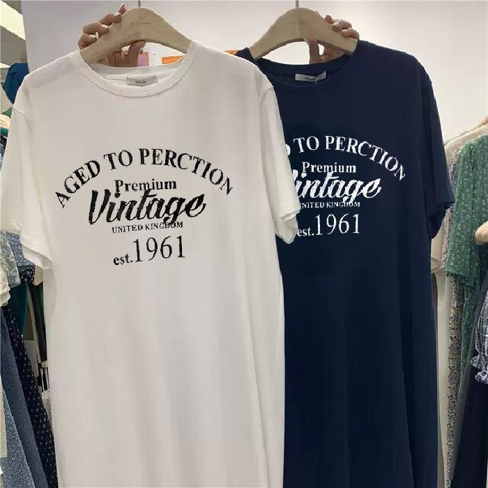 

YYFS Женская мода Лето Весна Короткий рукав Круглый вырез Свободная линия талии Повседневные платья XXXXL тёмно-синий