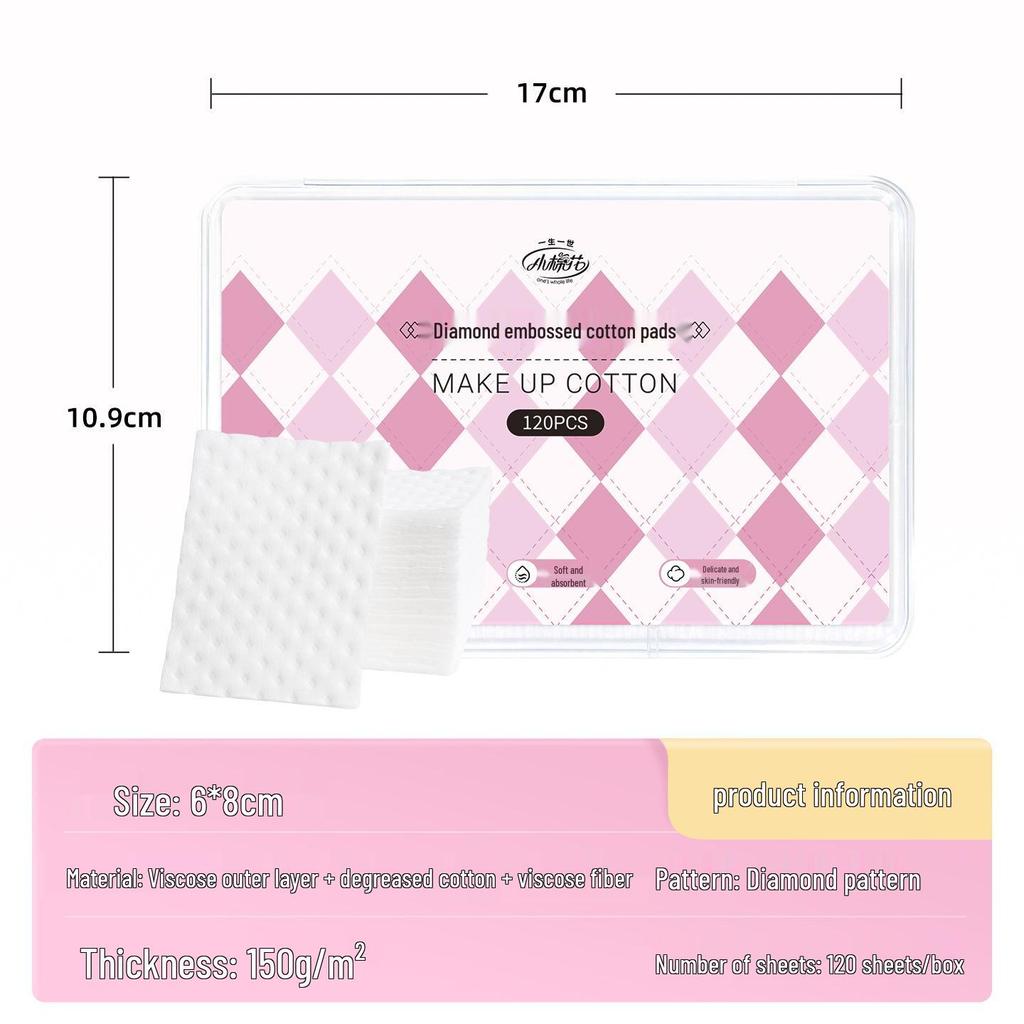 Verdickte doppelseitige Baumwoll-Make-up-Pads - Doppelfunktion: Make-up-Entferner-Tücher & Gesichtsmaske