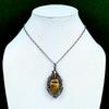 Tiger's Eye Pendant Copper Wire Wrapped Pendant Original Gemstone Pendant Handmade Pendant Designer Jewelry Gift for Him Birthstone Jewelry