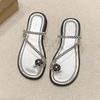Flat-bottomed Set of Toe Small Cool Slippers Women's New Summer Soft-soled Shoes with Skirt Rhinestone Sandals