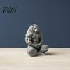 3D Printed Tiger Man Figurine, Muscular Tiger Figure Ornament, Minimalist Animal Sculpture with Muscular Details, Zen Posture Desktop Decor