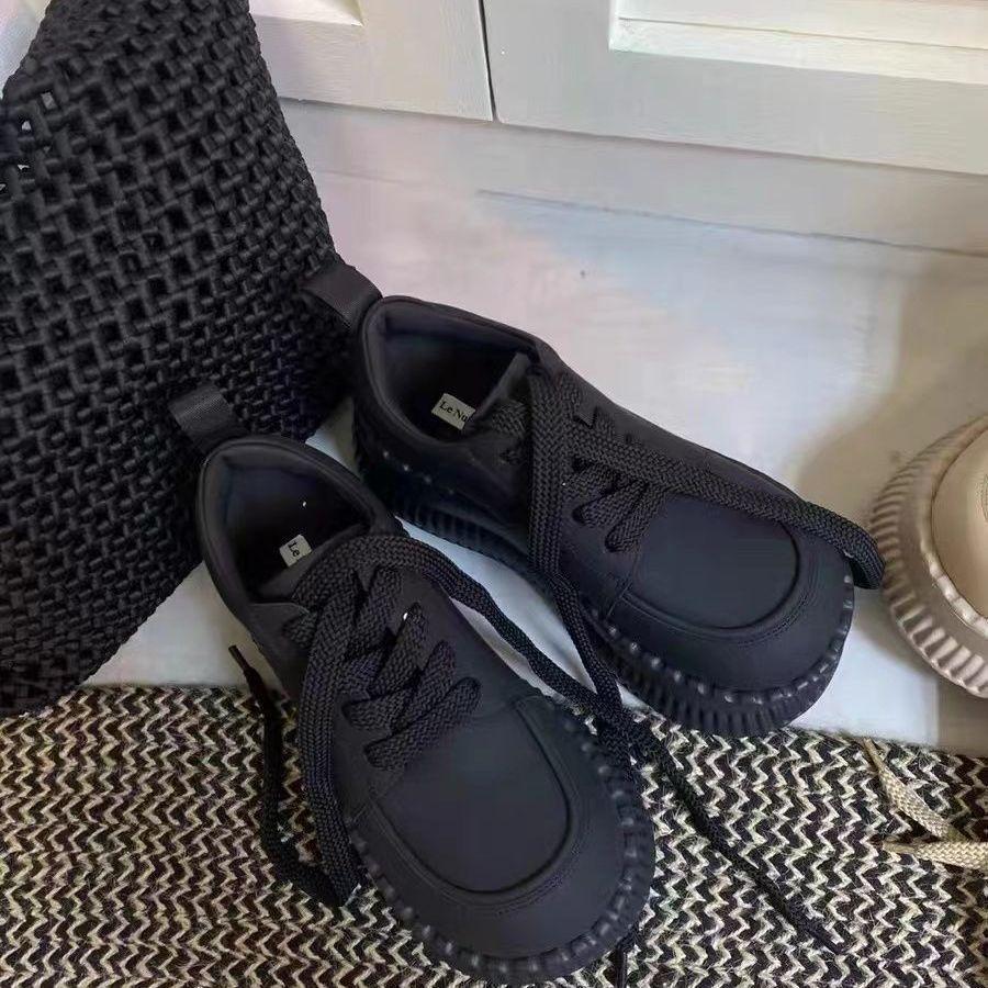 Niche Versatile Nude Tall Dad Shoes Thin Dopamine Foreign Gas Muffin Bottom Biscuit Shoes 2025 Spring and Autumn Models