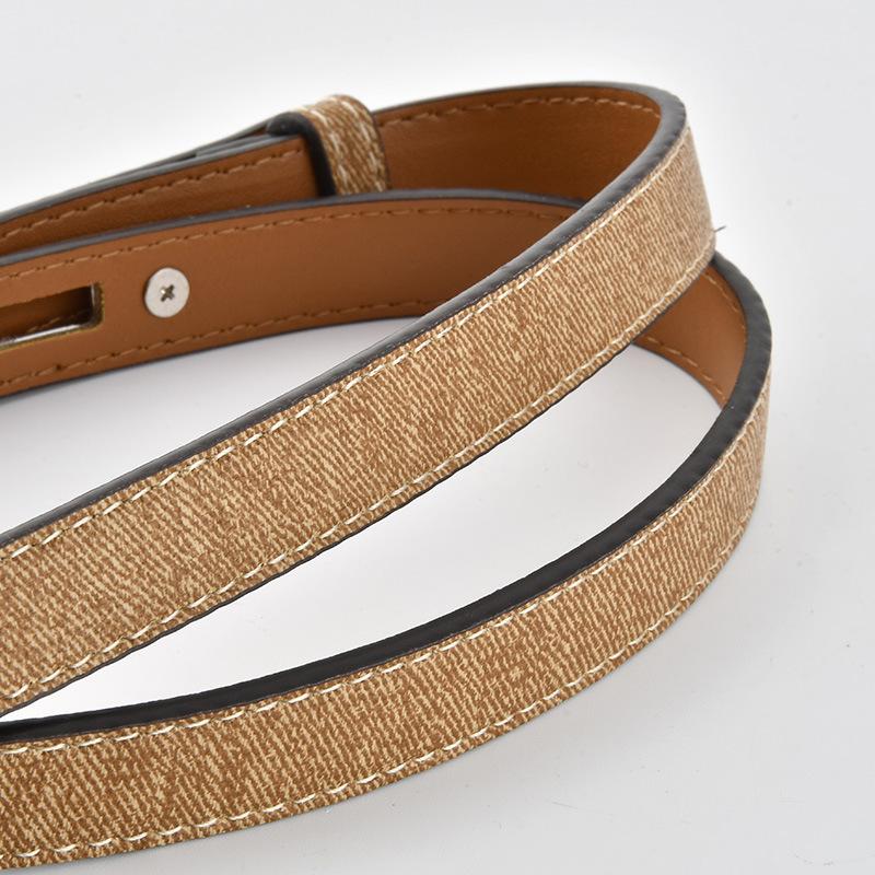 Leather Lock Adjustable Belt Women'S Premium Cowhide Waist Seal With Dress Decorative Belt