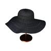 French Retro Hepburn Black Hollow Eaves Wavy Top Hat Women'S Summer Shading Sun Protection Holiday Beach Sun Straw Hat