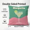 Hot M-Mmargarita Cocktail Arted Cushion Cover Soft Washable Pillow Case Multi-Scene For Couch Bed Travel Office Use