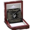 Love Heart Rhinestone Necklace for Bonus Daughter - Elegant Heart-shaped Clavicle Chain with Deluxe Gift Box