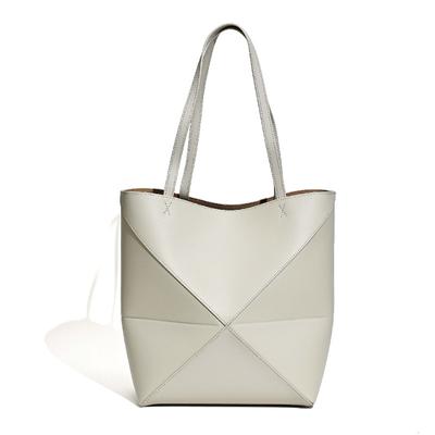 New Leather Folding Bag Geometric Bag Large Capacity Handbag Commuter Bag Light Luxury Bag Tote Bag Women's Bag