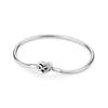 Original 925 Sterling Silver Bracelets Bangles Love Heart Clip Charms Beads Snake Chains For Women Rose Gold DIY Luxury Jewelry