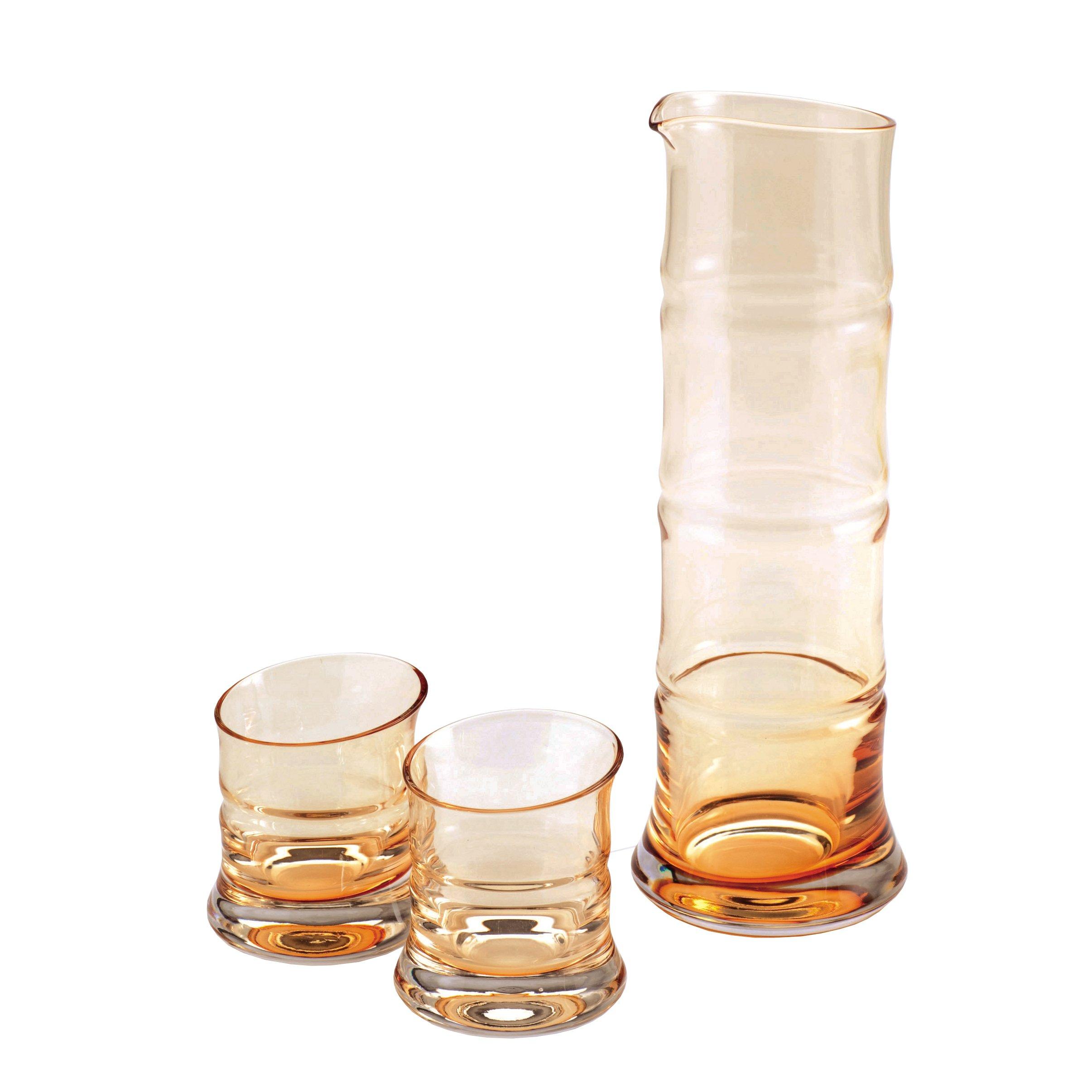 

Hirota Glass Sake Set Bamboo Series Kintake Large 86083-AMB