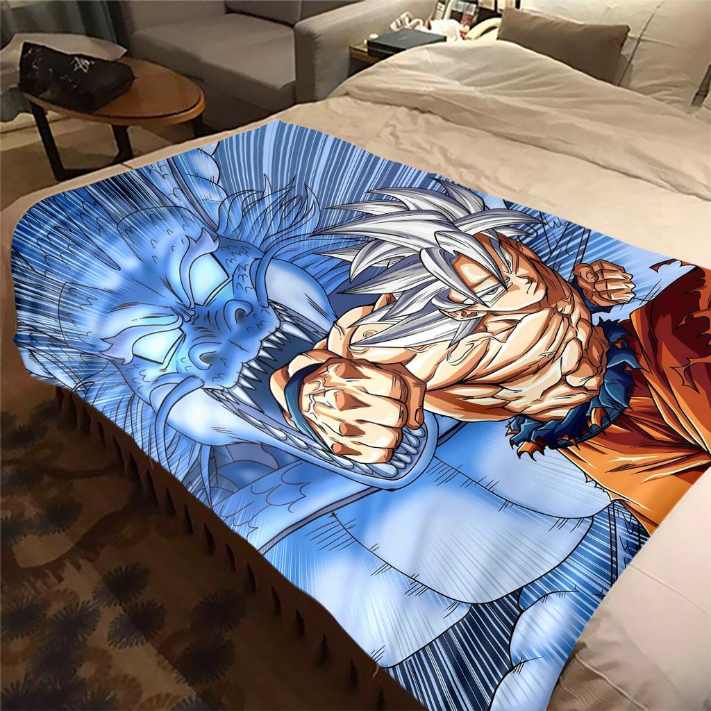 1PC Vegito Print Flannel Blanket, High Quality All Seasons, Home Decor, Warmth and Comfort, Perfect for Christmas Gifts