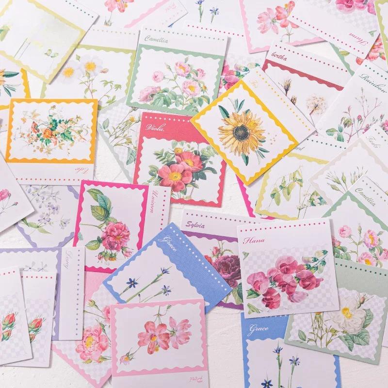 46pcs/box Flower Collection Sticker Diy Scrapbooking Diary Planner Decoration Sticker Album Decoration Student Supplies