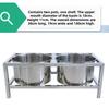 Stainless Steel Dog Food Bowl Fix Prevent Knocked Over Double-bowl Protection Neck Easy Clean Pet Feeding Products Accessories