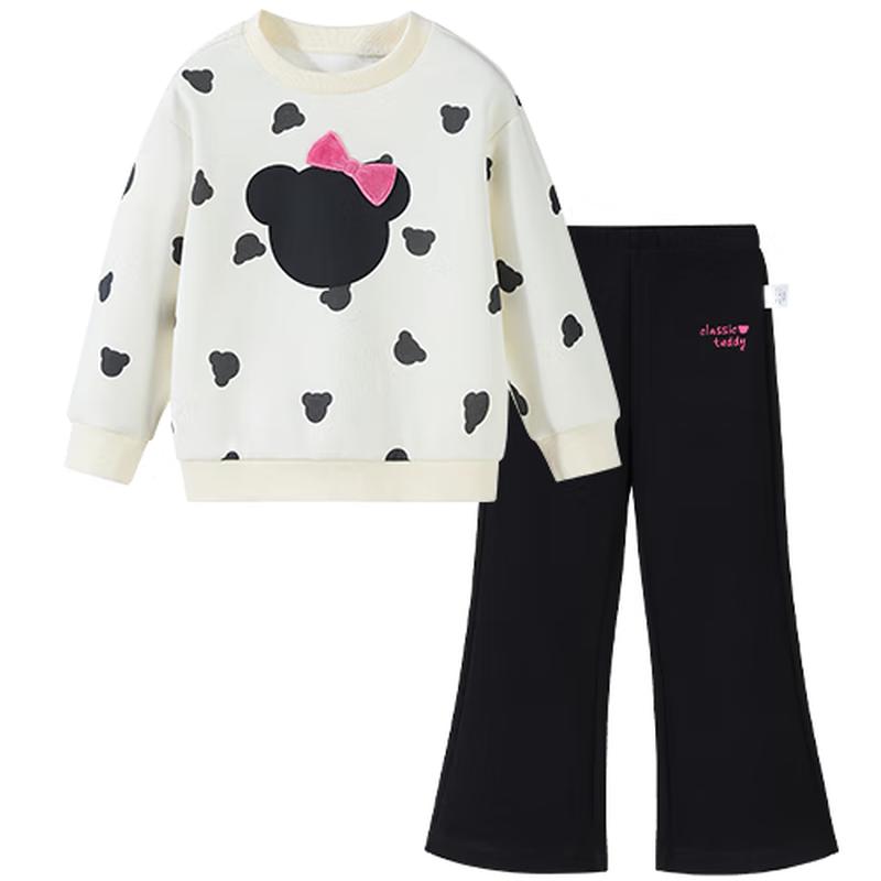 Classic Teddy Girls  Sweatshirt & Flared Pants Set 100