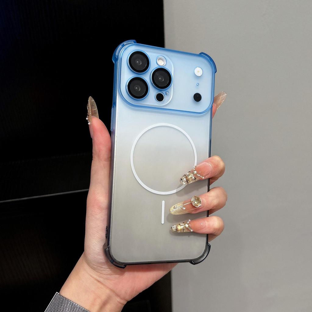 iPhone 17 Pro Max Gradient Anti-Drop Case with Magnetic Suction and Precise Cutouts for Models 13/14