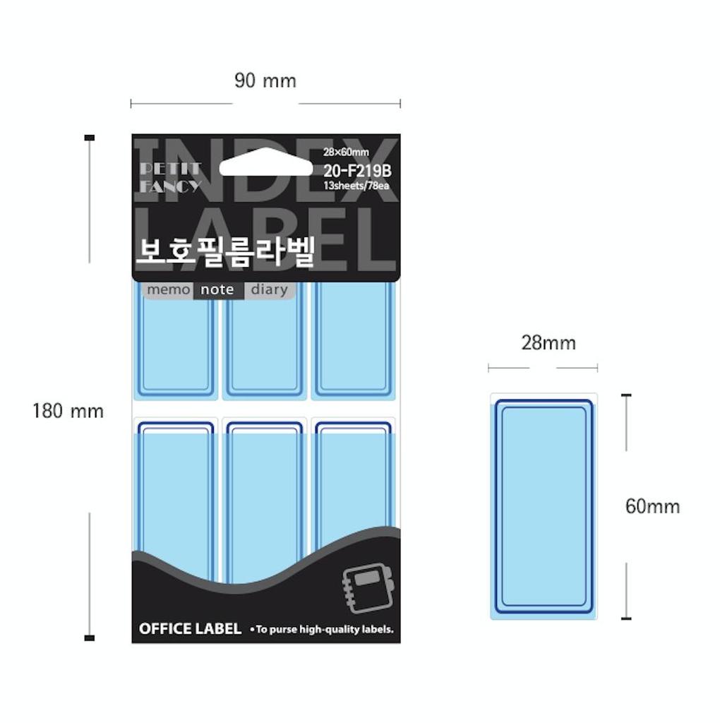 Petit Fancy Schutzfolie für Index-Etiketten (je 10 Stück) Index-Etiketten/Kategorie-Etiketten/Büro-Etiketten/Anhänger-Aufkleber/Markierungswerkzeuge – 42 Optionen