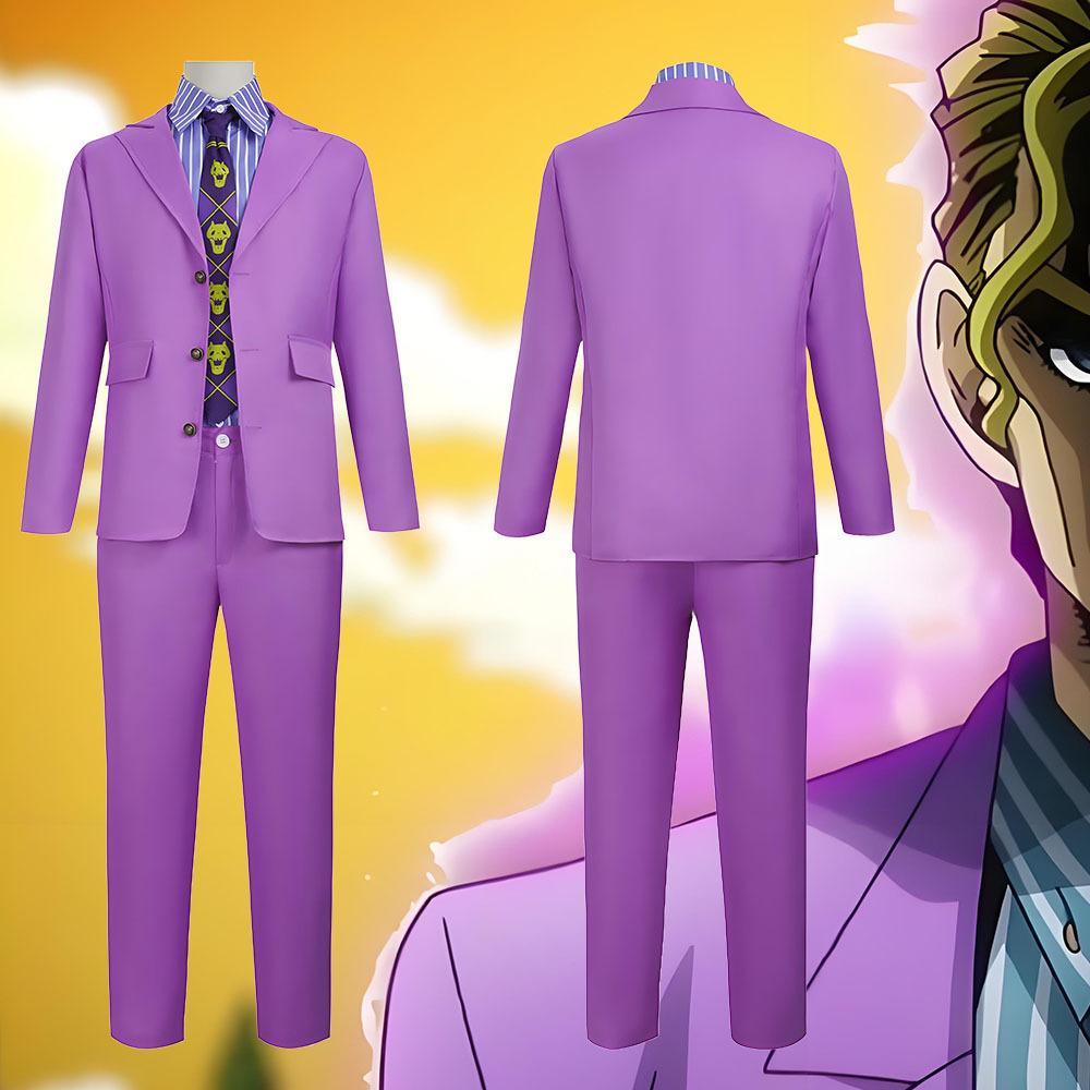 JoJo veider seiklus Yoshikage Kira Cosplay Kostüüm - Diamond is Unbreakable Kurikaela Ülikond Halloweeni & Karnevali jaoks