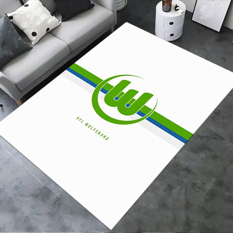 Nuovo Tappeto VfL Wolfsburg 2025 per Soggiorno Camera da Letto Casa Decorazione Divano, Tappetino Antiscivolo per Giochi Bambini100