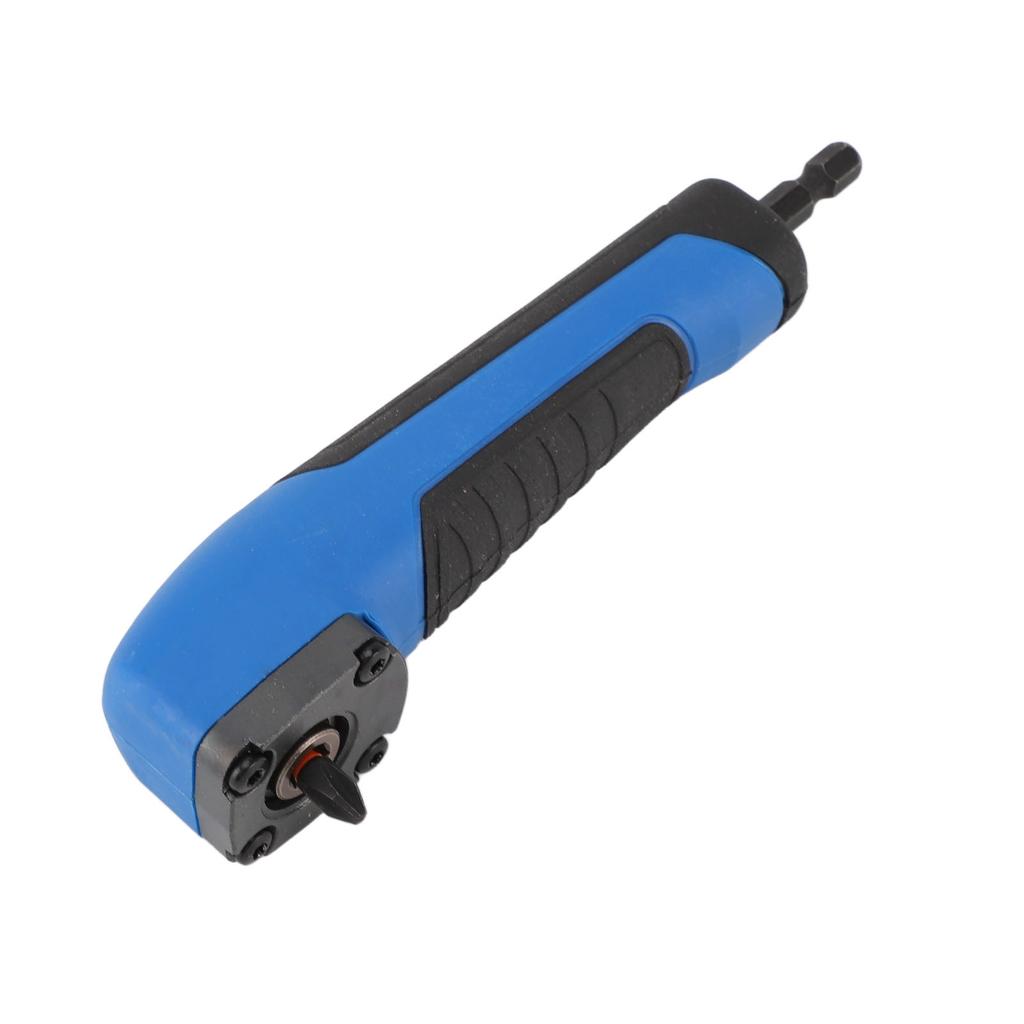 5.9in Right Angle Drill Attachment ABS Alloy Steel Ergonomic Blue 90 Degree Drill Adapter for Tight Spaces