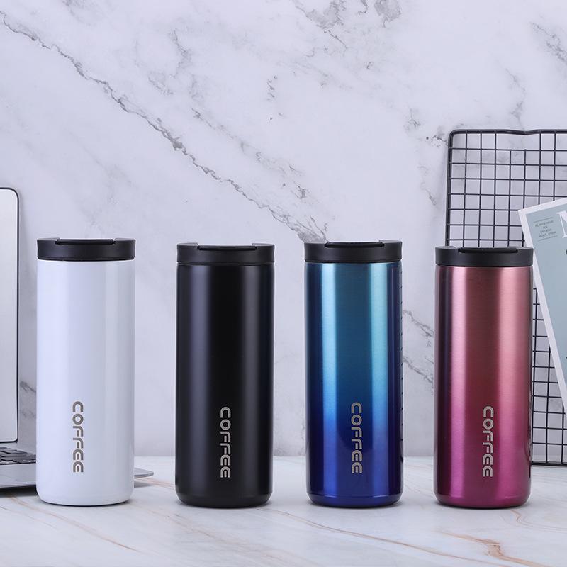 Portable Stainless Steel Vacuum Insulated Gradient Coffee Mug
