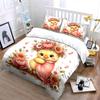 Adorable Chick With Floral Wreath Pattern Duvet Cover Set With 3D Printing Design Soft Polyester Bedding Set All-Season Comfort
