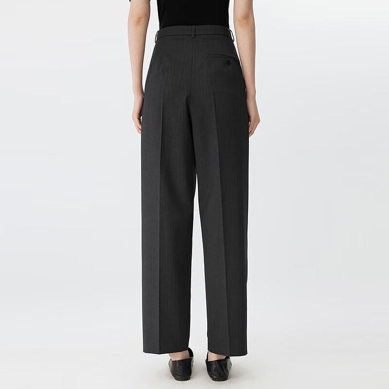 JNBY 2025 Spring Loose Tapered Wool Blend Casual Pants