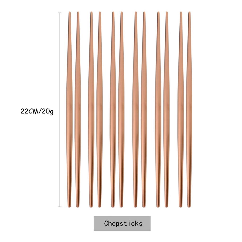 6Pairs 304 Stainless Steel Round Chopsticks Chinese Stylish Light Weight Chopsticks Metal Chopsticks for Sushi Food Sticks Kitchen Tool