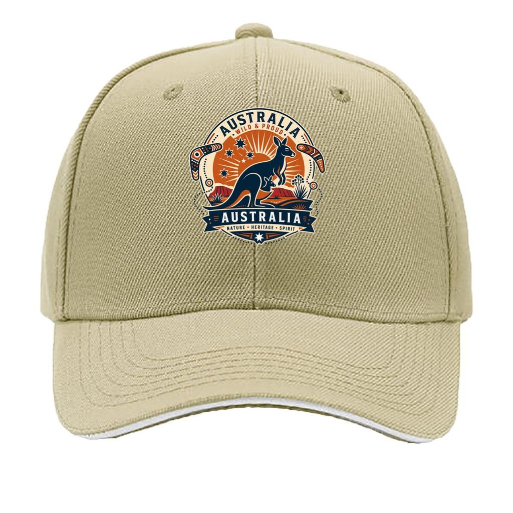 Australian Outback Wildlife Emblem A Sandwich Baseball Cap Sun Cap Outdoor Workouts Hat